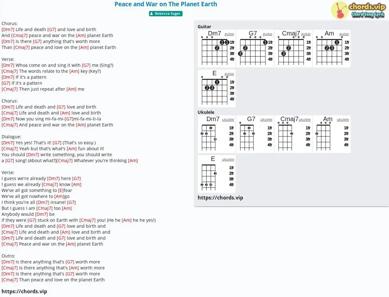 Слова песни мир на двоих. Peace and Love аккорды укулеле. Life and Death and Love and Birth Ukulele Chords. Песня Peace and Love on the Planet Earth на укулеле.