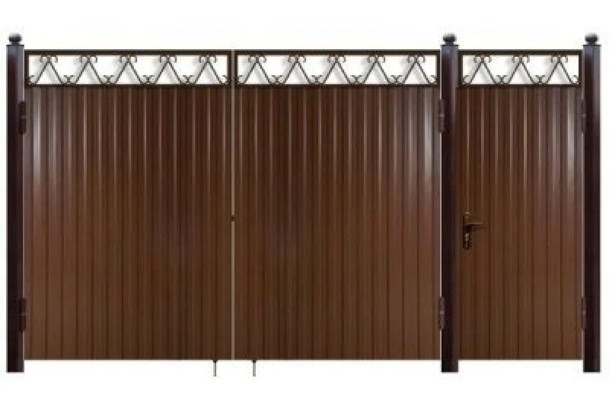 Въездные распашные ворота c калиткой Doorhan 2400x4500 - купить в Можайске по ни