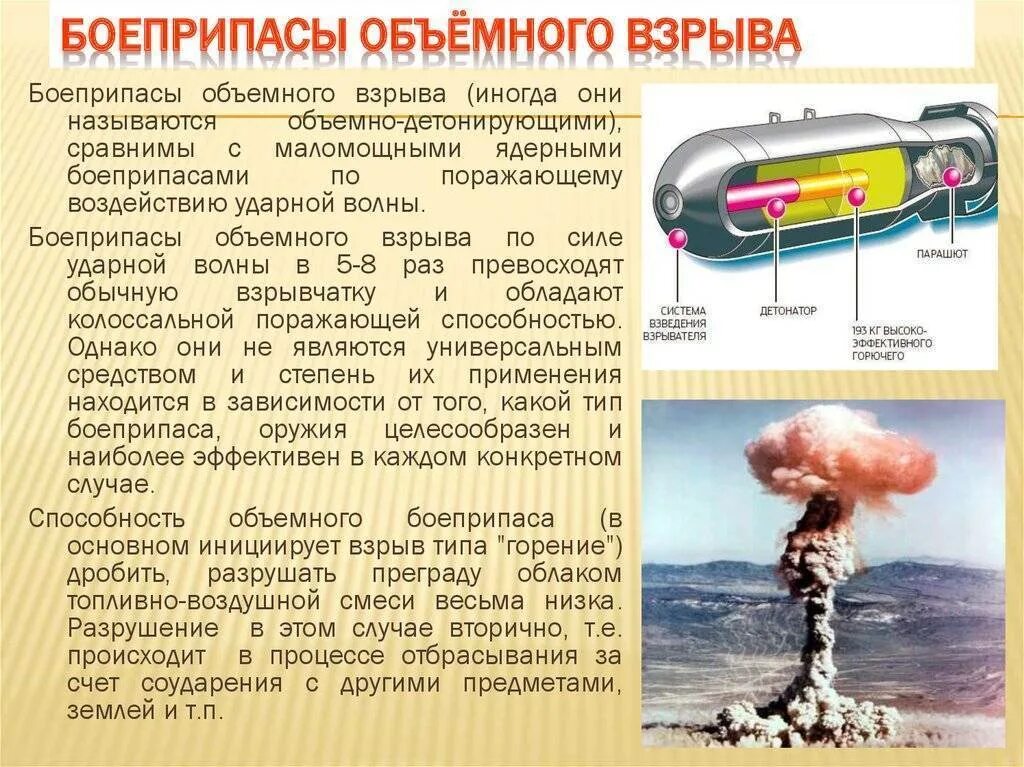 Термобарический боеприпас объемного взрыва. Авиационная термобарическая бомба. Поражающие факторы боеприпасы объектного взрыва. Принцип действия боеприпасов объемного взрыва. Действие нейтронной бомбы