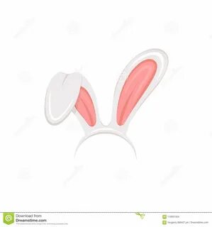 Máscara da Páscoa com as orelhas do coelho ou do coelho isoladas no fundo b...