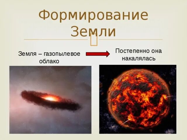 Формирование земли. Формирование земли