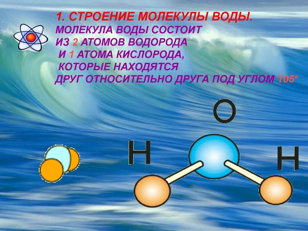 Воды состоит из водорода и кислорода. Молекула воды состоит из. Из чего состоит молекула воды. Одна молекула воды состоит из. Строение молекулы воды для детей.