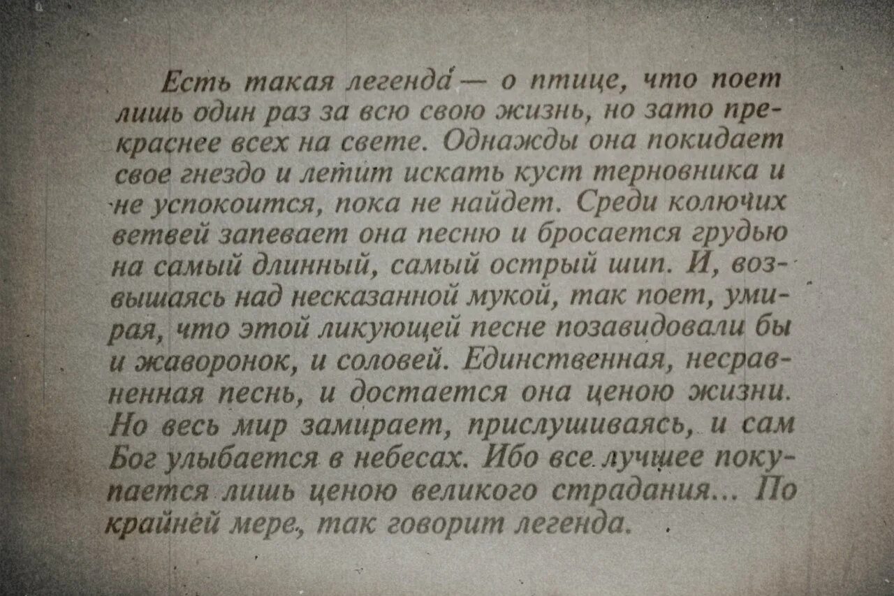 Хочу быть легендой. Есть такая Легенда о птице. Есть одна Легенда о птице. Есть такая Легенда о птице что поёт лишь один. Легенда о птице поющей раз в жизни.