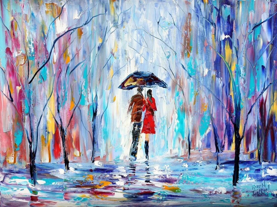 Художник-Импрессионист. Karen Tarlton.. Rain master