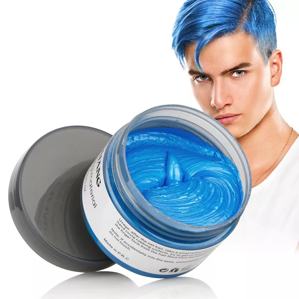 Купить мужскую краску. Mofajang hair Color Wax. Mofajang цветной воск для волос. Синяя краска для волос. Краска для волос мужская.