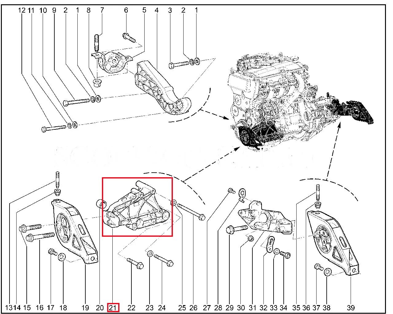 Кронштейн опоры двигателя Гранта правый. Кронштейн опоры двигателя ВАЗ 2190. Кронштейн гранта правый