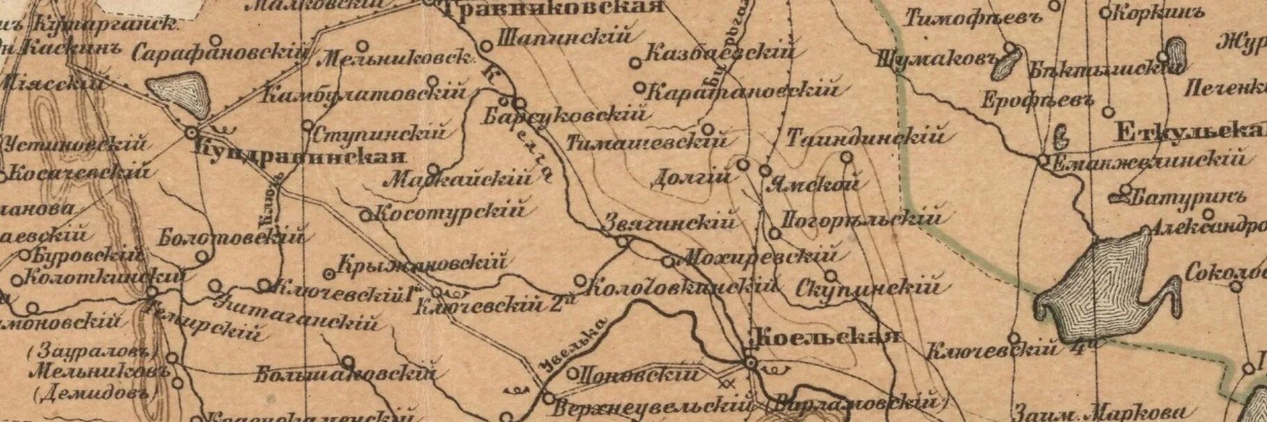 Выселковский уезд. Троицке троицкого уезда оренбургской губернии. карта верхнеуральского уезда оренбургской губернии. карта уральского уезда оренбургской губернии. старинные карты челябинской губернии.
