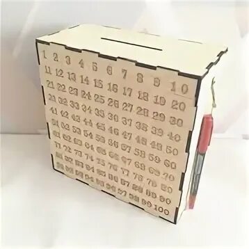 Копилка из коробки с цифрами