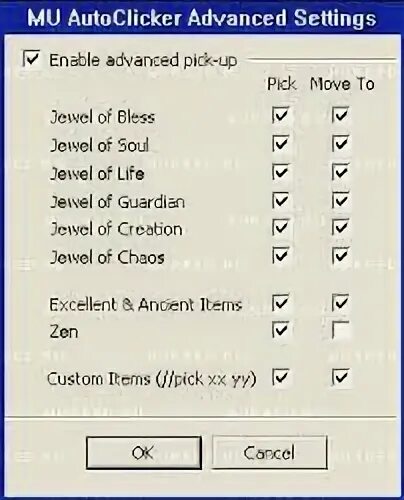 Advanced pick