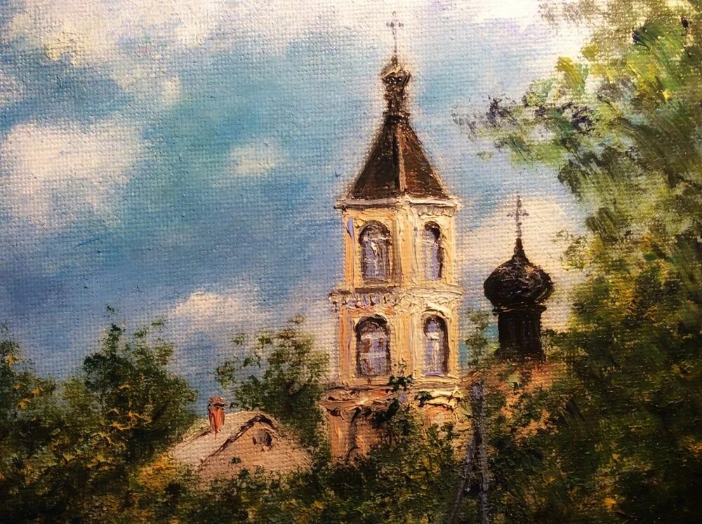 Картина церковь. Картина Церковь Успения Калуга. Суздаль пейзаж колокольня. Картина маслом Церковь. Церковь в живописи маслом.