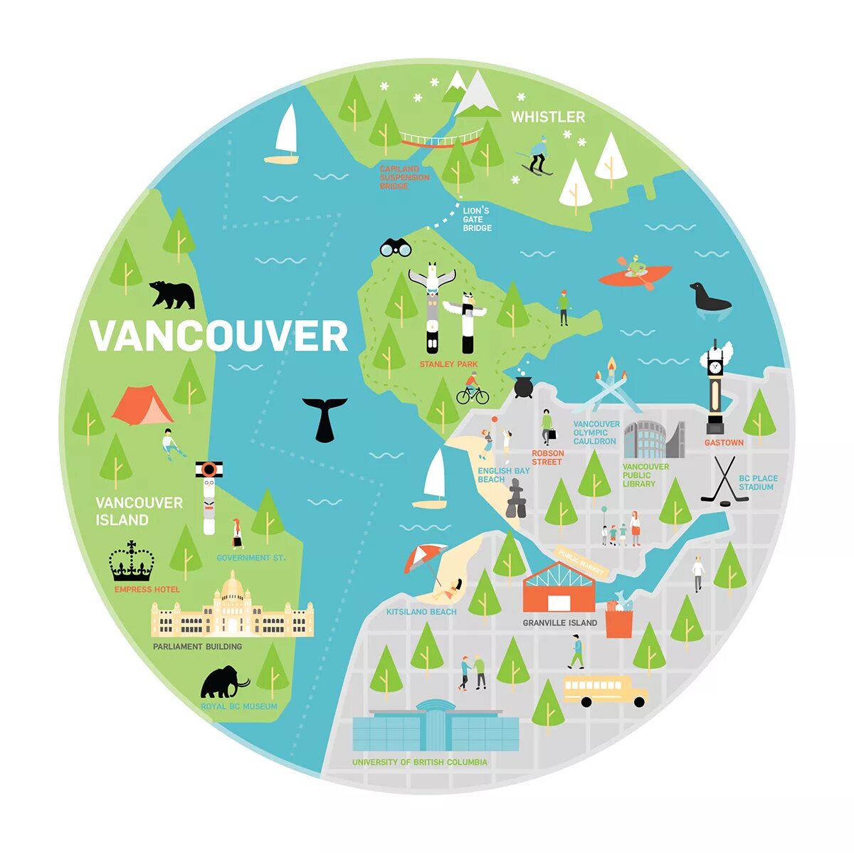 Ванкувер карта города. Vancouver canada map. достопримечательности ванкувер карта. москва ванкувер на карте. map toronto vancouver.