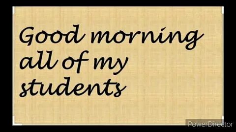 Good day students