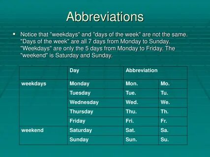 Are week