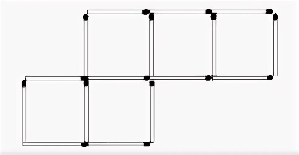 Два одинаковых квадрата приложили сторонами так. Переложить 4 спички чтобы получилось 4 квадрата. Четыре квадрата из спичек сложена фигура, изображённая на рисунке.. Головоломка с 4 спичками квадрат. Из спичек сложена фигура.