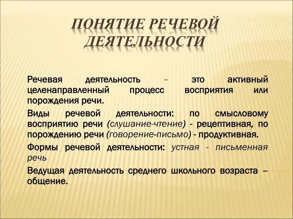 Речевая деятельность это определение. Виды речевой деятельности. Строение речевой деятельности. Виды речевой деятельности понятие.