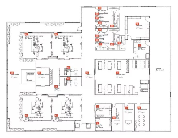 Example Image: Office Building Floor Plan Grundriss, Buero