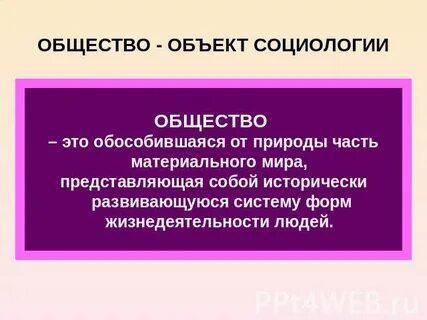 Объект в обществе