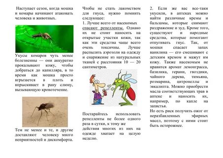 В таблицах даны скорости вороны и комара