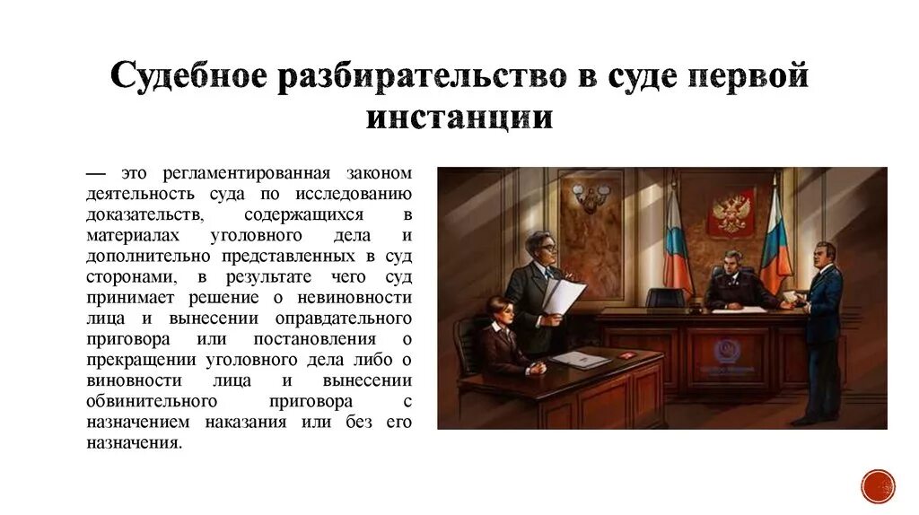 Процессуальных действий в судебном разбирательстве истца. Судебное разбирательство в суде первой инстанции. Разбирательство дела в суде первой инстанции. Судебное разбирательство в суде 1 инстанции. Судебное разбирательство гражданских дел в судах первой инстанции.