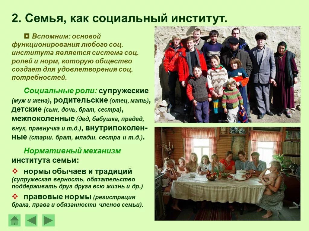 Семья является институтом первичной