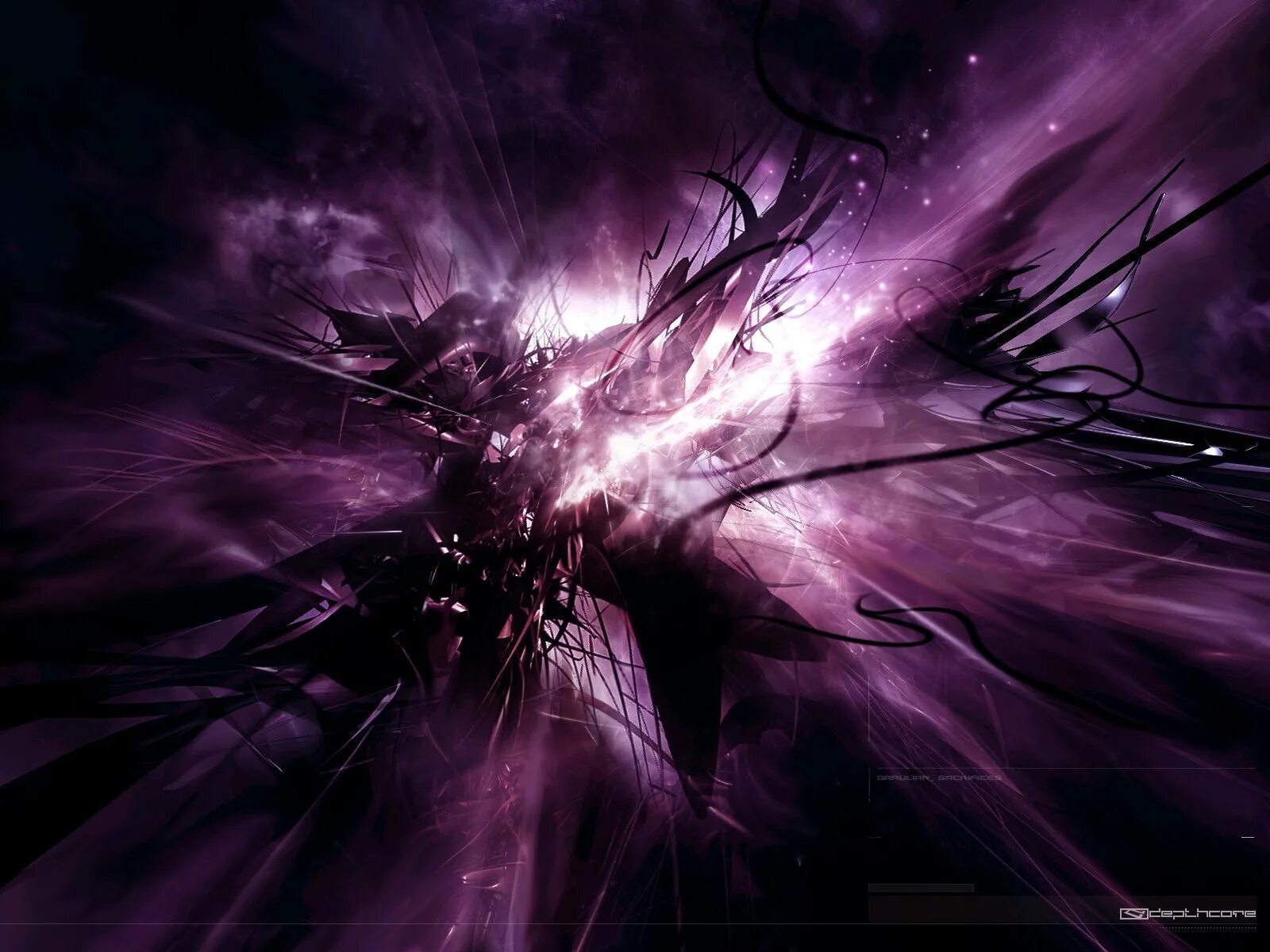 Темный разрыв. Фиолетовая магия. Фиолетовая тьма. Смерть абстракция. Магическая абстракция.