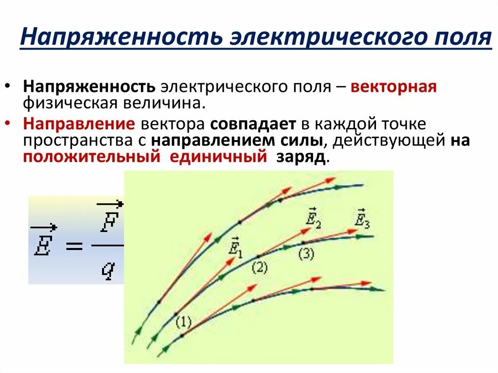 Характеристикой электрического поля называется. Характеристикой электрического поля называется