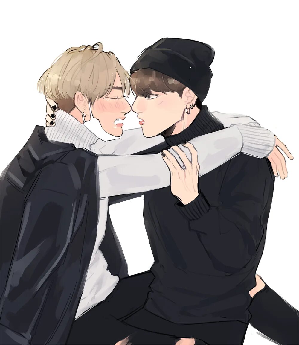 Яой фанфики бтс. БТС Чигуки 18. БТС яой. BTS Vkook Art омегаверс. Вигуки БТС арт.