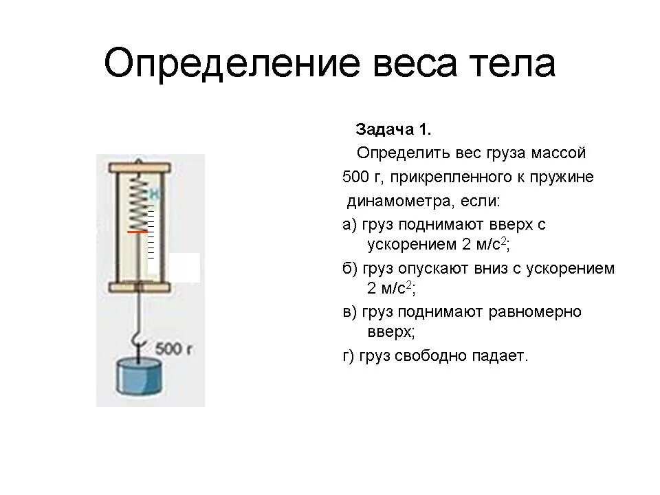 Определение веса
