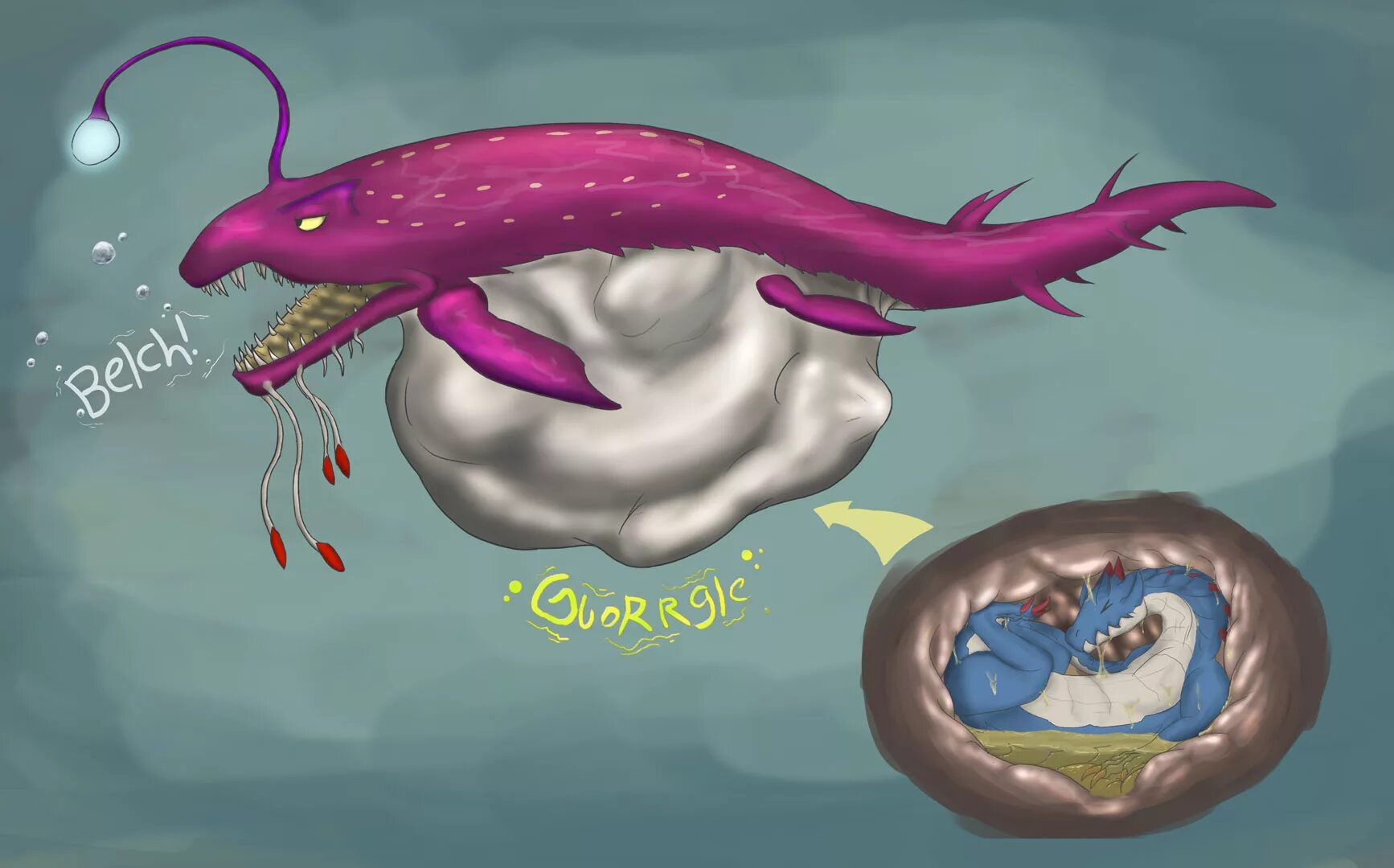 Vore drones. Дельфин мульт vore.