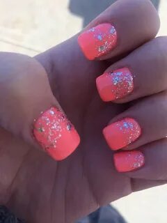 Коралловый с блестками