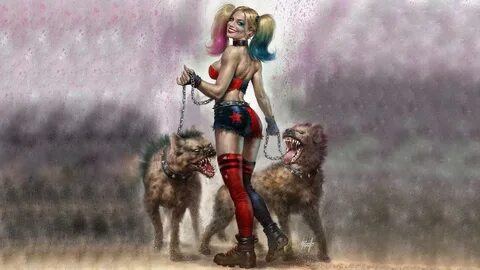 Попка, Харли Квинн, DC Comics, Harley Quinn, Гиены, Харли Куинн, Харлин Кви...