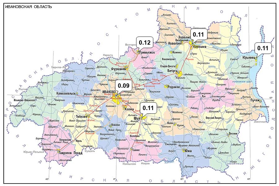 Карта ивановской. Карта Ивановской области с районами. Карта Ивановской обл с городами. Карта Ивановской области подробная с деревнями. Карта Ивановской области с городами.
