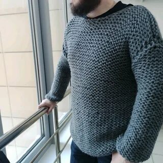 Вязаный свитер кольчуга