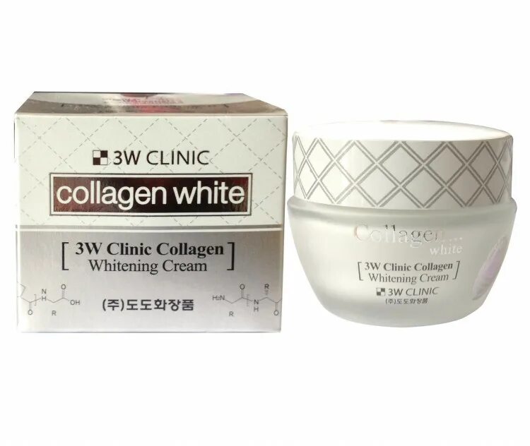 Купить осветляющий крем. Collagen White 3w Clinic Collagen Whitening Cream. 3w крем для лица "Collagen Whitening Cream". Крем 3 w Clinic Collagen Eye Cream. 3w Clinic крем для лица осветляющий с коллагеном – Collagen Whitening Cream, 60мл.