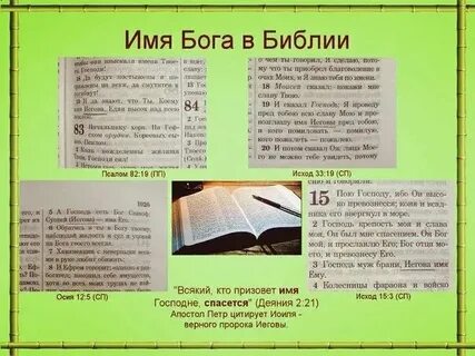 Какие имена божьи