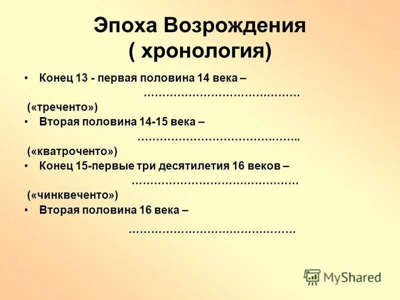 Хронология эпохи Возрождения. Эпоха Возрождения хронология кратко. Треченто кватроченто Чинквеченто. Северное Возрождение хронология.