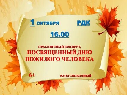 Концерт ко дню пожилого человека