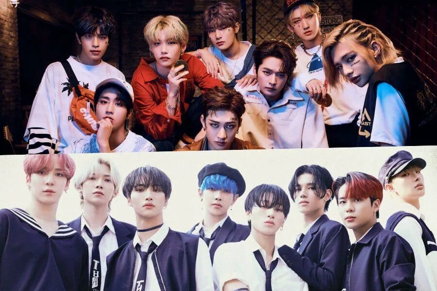 Как называется песня stray kids. Ateez и stray kids. kingdom ateez stray kids. ateez stray kids шоу. stray kids billboard.