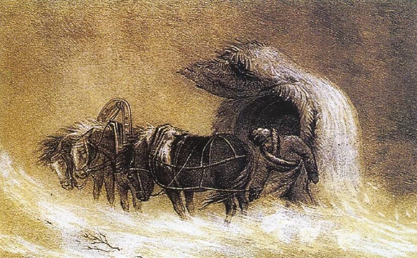 аксаков буран иллюстрации. капитанская дочка глава метель. пугачев ямщик. бесы пушкин художник симаков. телега жизни.