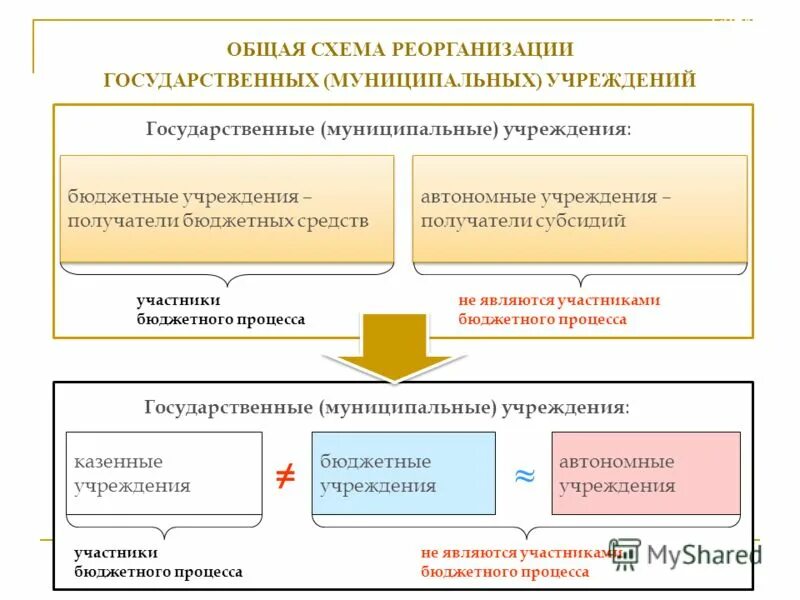 Система государственных и муниципальных учреждений. Система государственных и муниципальных учреждений