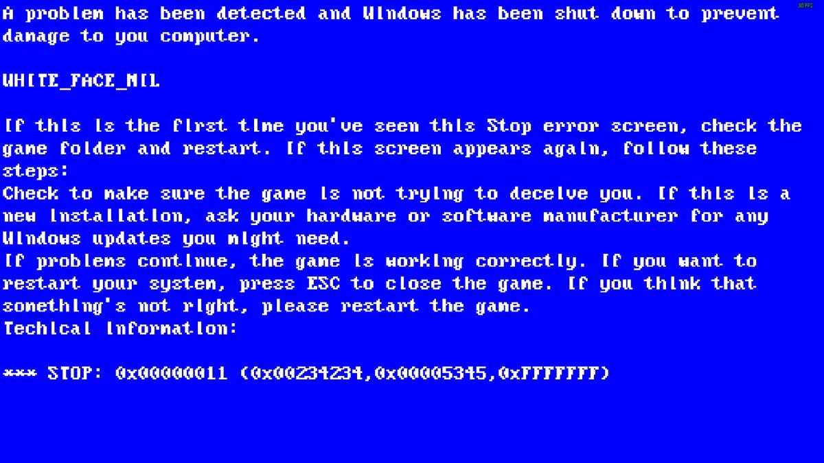 Please restart your game