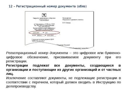 Вид реквизита регистрационный номер
