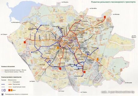Карта минска с транспортом