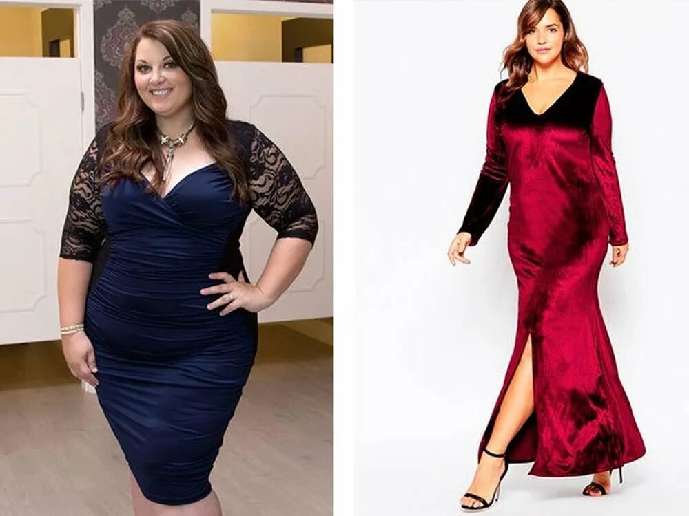 фасоны платьев для полных женщин. платья для полных девушек. платье на фигуру яблоко. новогодний образ для полных. платья скрывающие полноту.