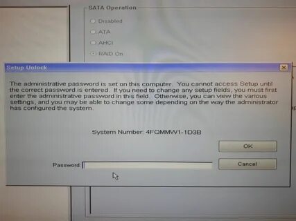 Setup unlock