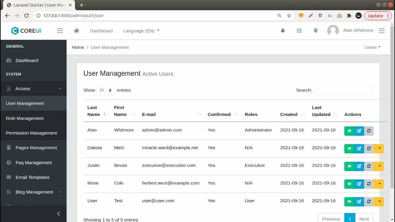 Smartshell admin panel