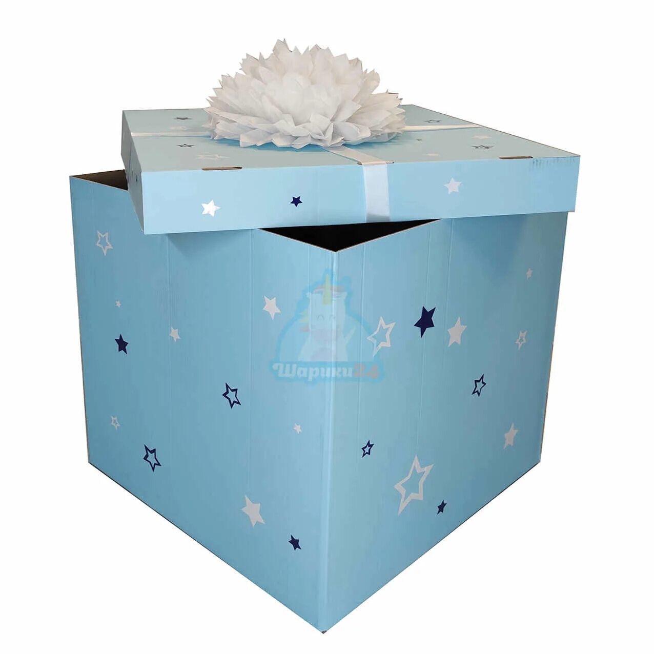 Коробка шаров москва. Голубая коробка. Коробка для шаров голубая. Голубая коробка с шарами. Синяя коробка для шаров.