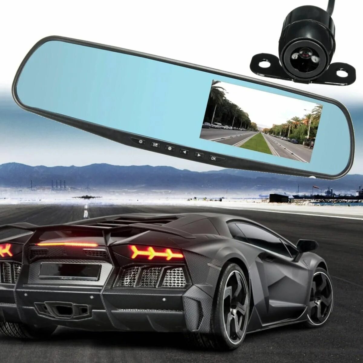 Регистратор car. Видеорегистратор автомобильный Rearview Mirror. Dash cam car DVR with Night Vision.