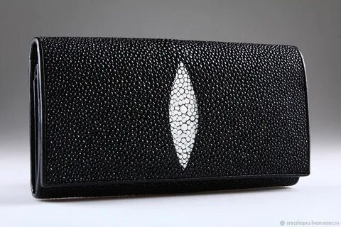 Wallet women leather Stingray with a coin IMC0018BW - купить на Ярмарке Мастеров