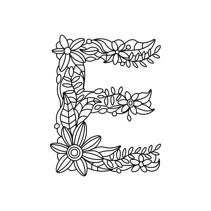 Красивая буква е для раскрашивания. Буквица растительный орнамент. Красивая буква е заглавная. Красивые буквы алфавита с узорами.